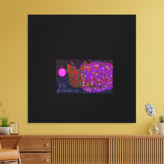 Butterfly Flower on Water Canvas Afdruk