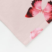Butterfly flower ontwerp fleece deken (Hoek)