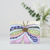 Butterfly Flower Postcard Briefkaart (Staand voorkant)