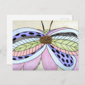 Butterfly Flower Postcard Briefkaart (Voorkant / Achterkant)