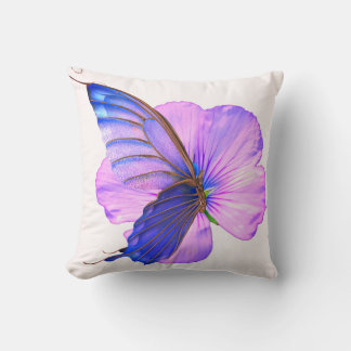 Butterfly Flower Throw Pillow Kussen