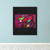 Butterfly Flowering Rose Tree  Canvas Afdruk (Insitu (Houten vloer))