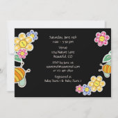 Butterfly, Flowers and Bees Baby shower Kaart (Achterkant)