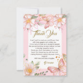 Butterfly & Flowers Pink Leuk bedankje Bedankkaart (Voorkant)