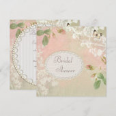 Butterfly & Flowers Shabby Chic Vrijgezellenfeest Kaart (Voorkant / Achterkant)