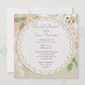 Butterfly & Flowers Shabby Chic Vrijgezellenfeest Kaart (Achterkant)