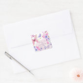 Butterfly  Fluttering  Birthday girl  Vierkante Sticker (Envelop)