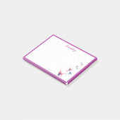Butterfly Flutters Waterverf Ontwerp Gepersonalise Post-it® Notes (Schuin)