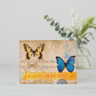 Butterfly Folie Feestdagen Briefkaart