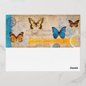 Butterfly Folie Feestdagen Briefkaart (Achterkant)