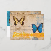 Butterfly Folie Feestdagen Briefkaart (Voorkant / Achterkant)