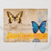 Butterfly Folie Feestdagen Briefkaart (Voorkant)