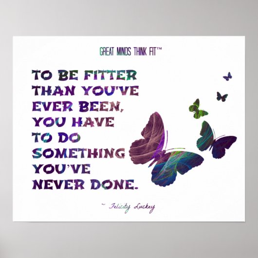 Butterfly for Fitness and Health Fractal 005 Poster (Voorkant)