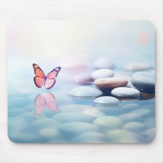 Butterfly Forest Natuur Serene Tranquil Muismat (Voorkant)