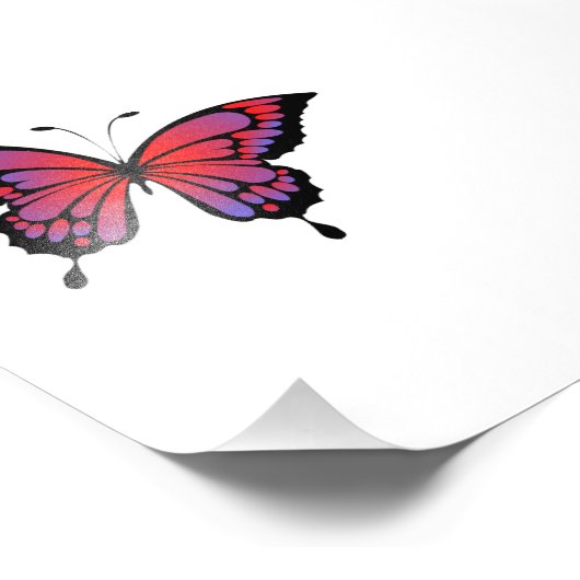 Butterfly Foto Afdruk (Hoek)