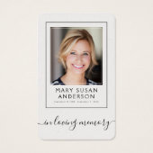 Butterfly Foto Funeral Memorial Poem Kaart (Voorkant)