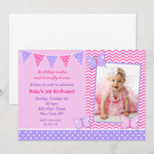 Butterfly Foto van de geboorte Kaart (Voorkant / Achterkant)