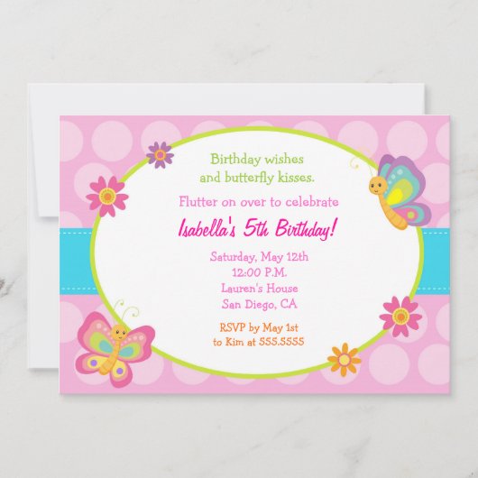 Butterfly Fotodag Uitnodiging (Voorkant)