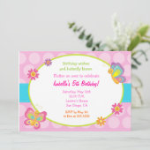 Butterfly Fotodag Uitnodiging (Staand voorkant)