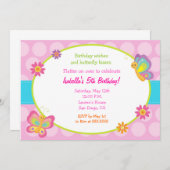 Butterfly Fotodag Uitnodiging (Voorkant / Achterkant)