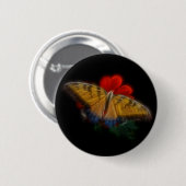 Butterfly Fractal Tiger Swallowtail Ronde Button 5,7 Cm (Voorkant /achterkant)
