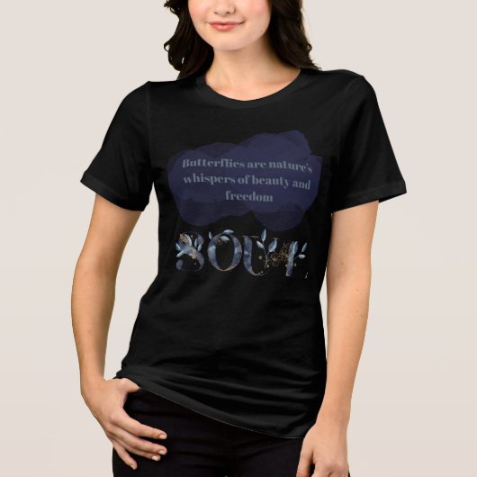 Butterfly Freedom Quote T-shirt (Voorkant)
