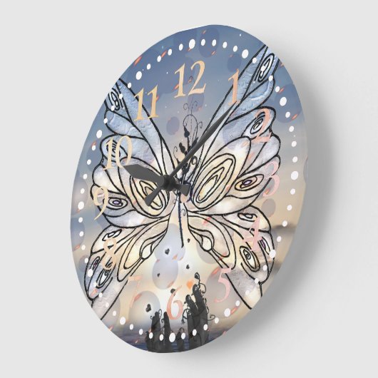 Butterfly Freedom wandklok (Hoek)