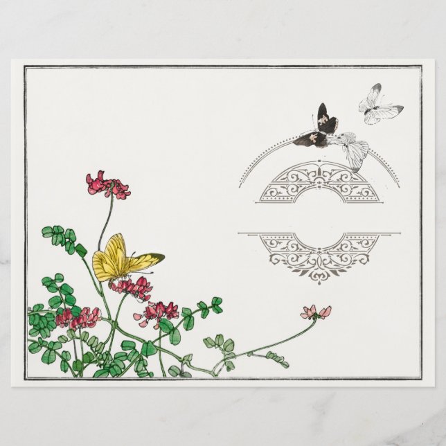  Butterfly French Lijst Journal Title Page (Voorkant)