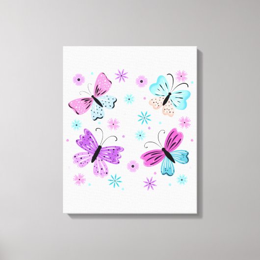 Butterfly Friends Canvas Afdruk (Voorkant)