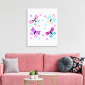 Butterfly Friends Canvas Afdruk (Insitu (Woonkamer))
