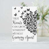 Butterfly Friendship Heart Bedankkaart (Staand voorkant)