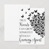 Butterfly Friendship Heart Bedankkaart (Voorkant / Achterkant)