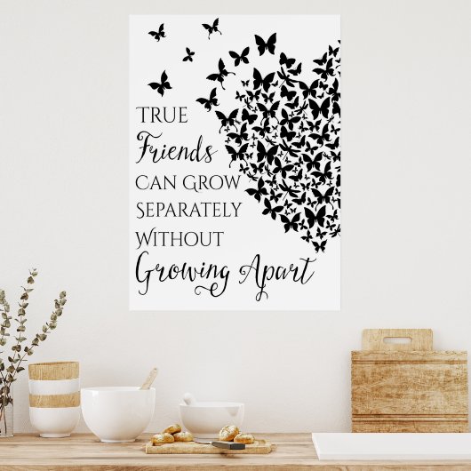 Butterfly Friendship Heart Poster (Keuken)