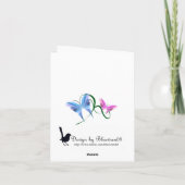 Butterfly Friendship Notecard Kaart (Achterkant)