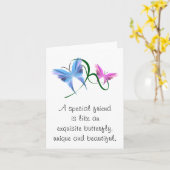 Butterfly Friendship Notecard Kaart (Gele Bloem)