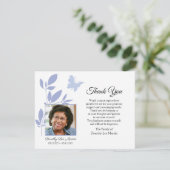 Butterfly Funeral Hartelijk dank Foto Note Kaart (Staand voorkant)