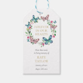 Butterfly Funeral Memorial Seed Packet Foto Cadeaulabel (Voorkant)