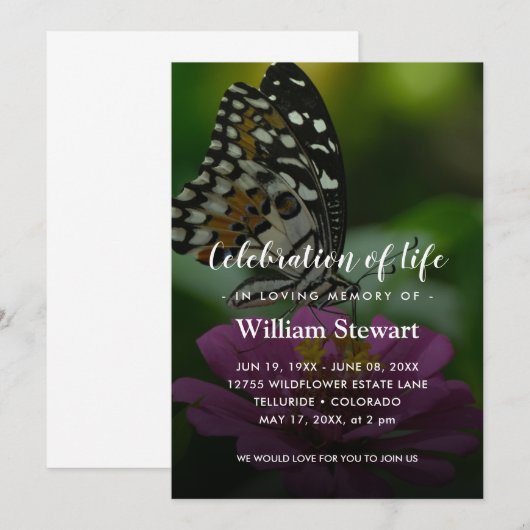 Butterfly Funeral | Natuur: Levensgeviering Kaart (Voorkant / Achterkant)