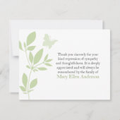 Butterfly Funeral Note Card Flat Bereavement Note Notitiekaartje (Voorkant)