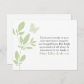 Butterfly Funeral Note Card Flat Bereavement Note Notitiekaartje (Voorkant / Achterkant)