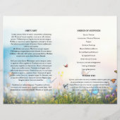Butterfly Funeral Program sjabloon (Achterkant)
