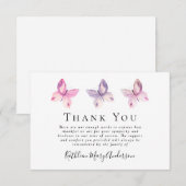 Butterfly Funeral Sympathie Bedankkaart (Voorkant / Achterkant)