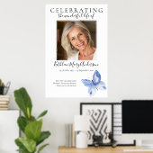 Butterfly Funeral Welcome Sign Poster (Thuiskantoor)