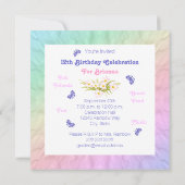 Butterfly Garden 12e verjaardagsfeest uitnodiging (Achterkant)