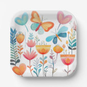 Butterfly Garden 1 Papieren Bordje (Voorkant)