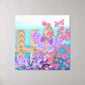 Butterfly Garden 3D Whimsey Canvas Afdruk (Voorkant)