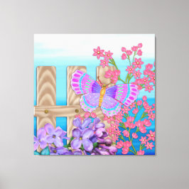 Butterfly Garden 3D Whimsey Canvas Afdruk