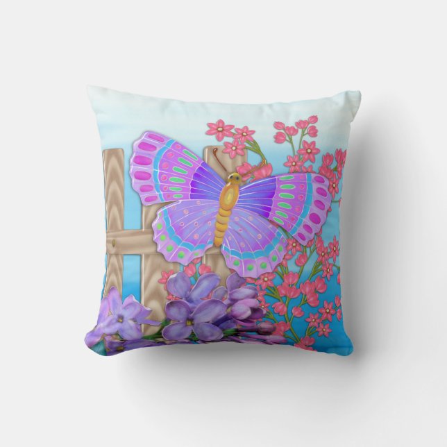 Butterfly Garden 3D Whimsey Kussen (Voorkant)
