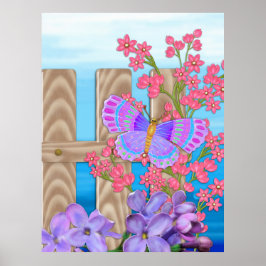 Butterfly Garden 3D Whimsey Poster