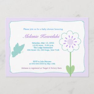 Butterfly Garden 5x7 Baby shower Uitnodiging